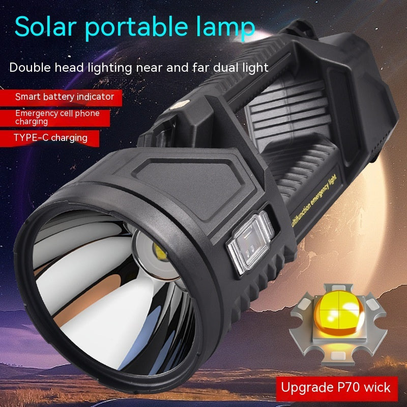 P70 Strong Light Searchlight Outdoor Multi-function Lighting LED Flashlight