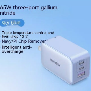 Green Connected Computer Air Dual Type C Multi Port USB Connector