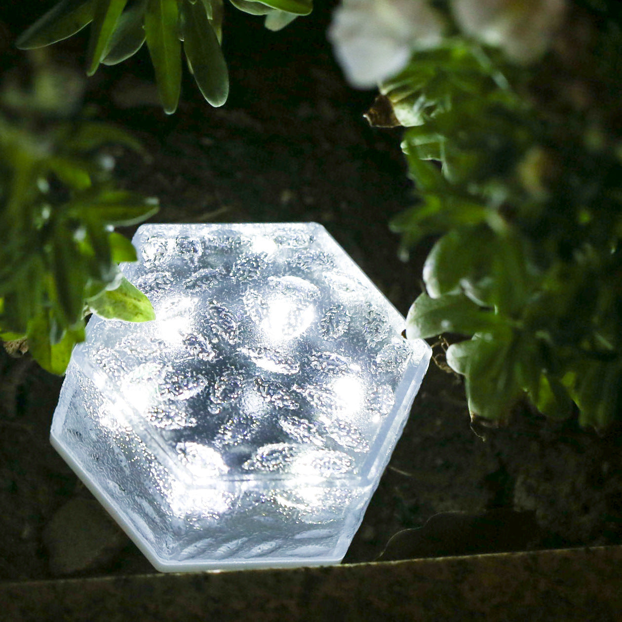 Solar LED Brick Light Outdoor Waterproof Garden Lamp Courtyard Step Atmosphere Hexagonal Buried Lighting