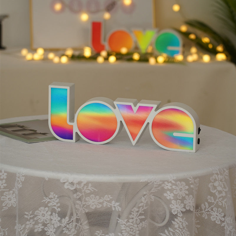 Decorative Lights Proposal Confession Holiday Arrangement English LOVE Letters LED Lights'