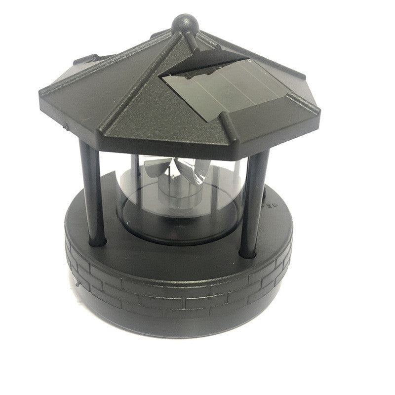 Solar Rotating Lighthouse Outdoor Courtyard Garden Lawn Decorative Lighting Landscape Light