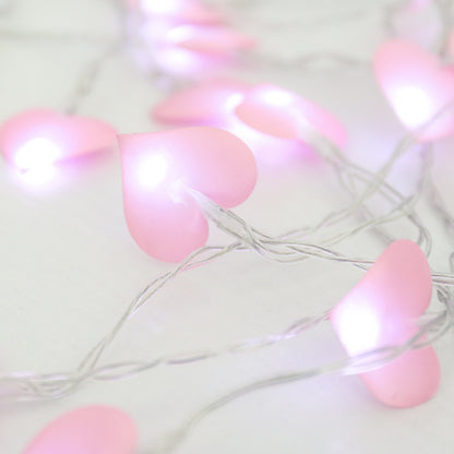 Led Lights Curtain Lights Fabric Peach Heart String Lights