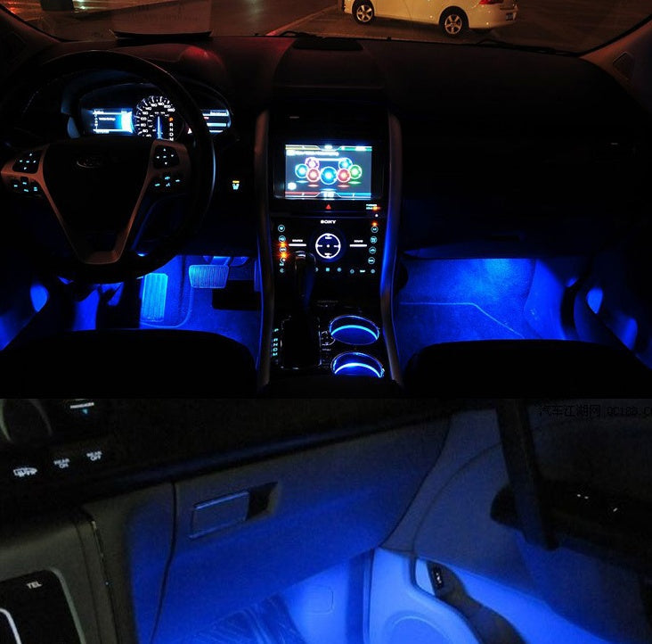 Car interior atmosphere lights Car interior atmosphere lights Foot lights Car interior blue lights 780 decorative lights