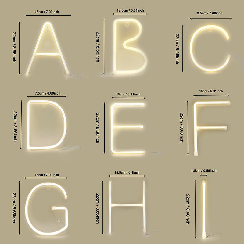 Led English letter light