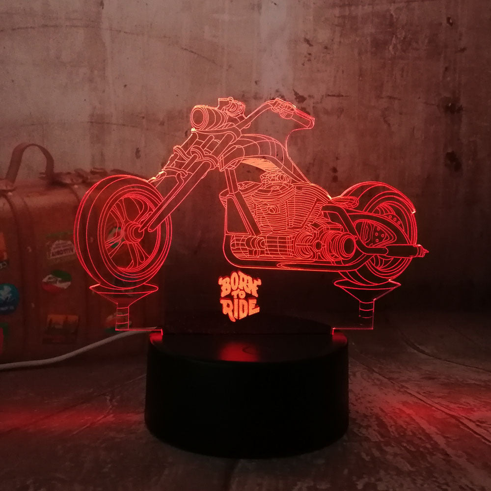 Motorcycle colorful 3D lights