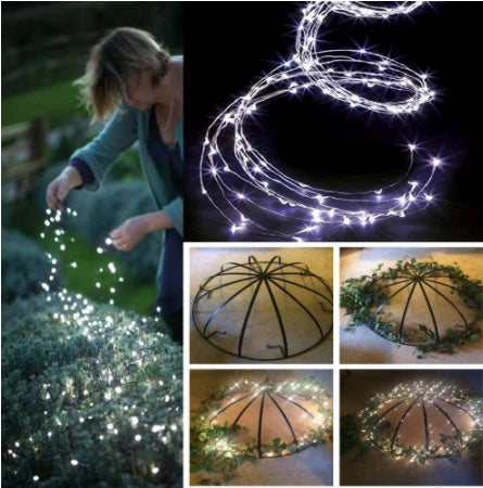 Solar Tree And Rattan Lamp Outdoor Project Lighting Copper Wire Lamp Decorative Lantern