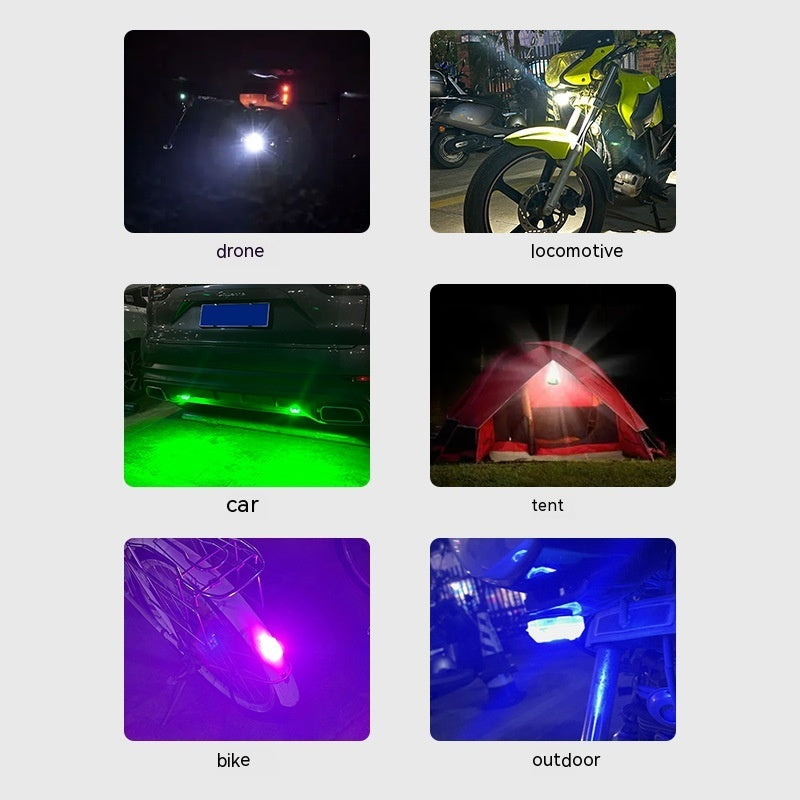 Waterproof Remote Control Motorcycle Flashing Lights UAV Outdoor Lighting Lamp