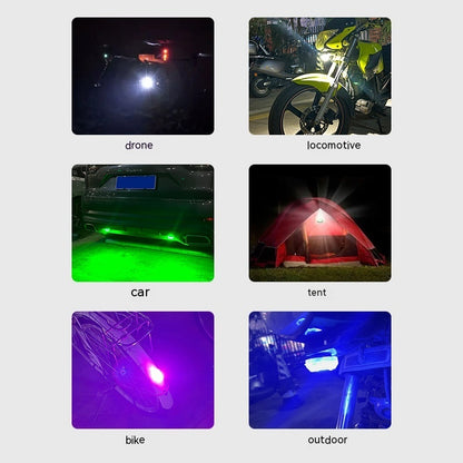 Waterproof Remote Control Motorcycle Flashing Lights UAV Outdoor Lighting Lamp