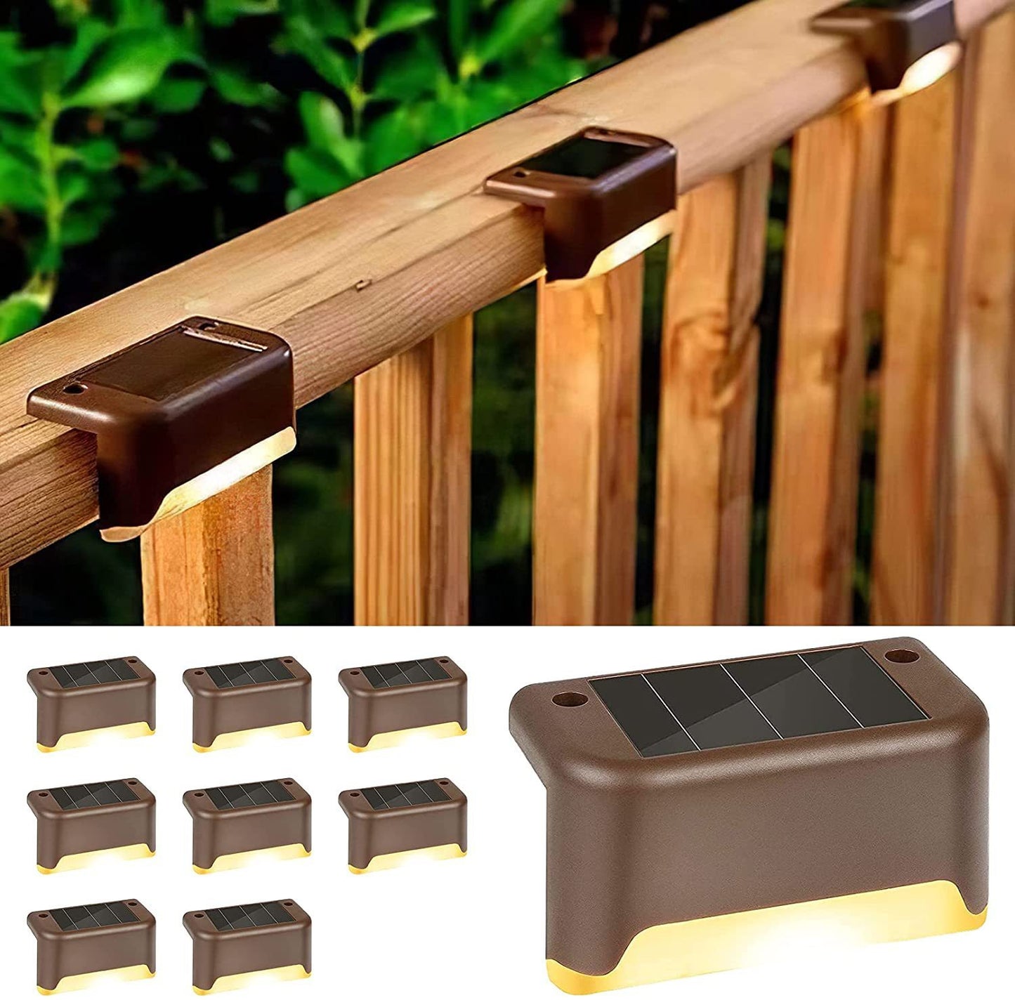 Solar Step Light Outdoor Garden Light Night Light LED Guide Light Ladder Stair Light Balcony Decoration Waterproof