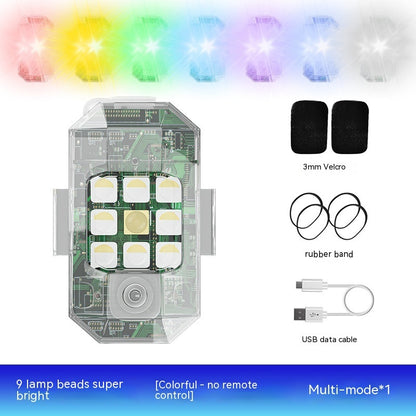 Waterproof Remote Control Motorcycle Flashing Lights UAV Outdoor Lighting Lamp