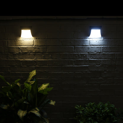 4pcs Solar Lamp Fence Wall Lamp Outdoor Waterproof Home Decoration Lighting Garden Wall Lamp