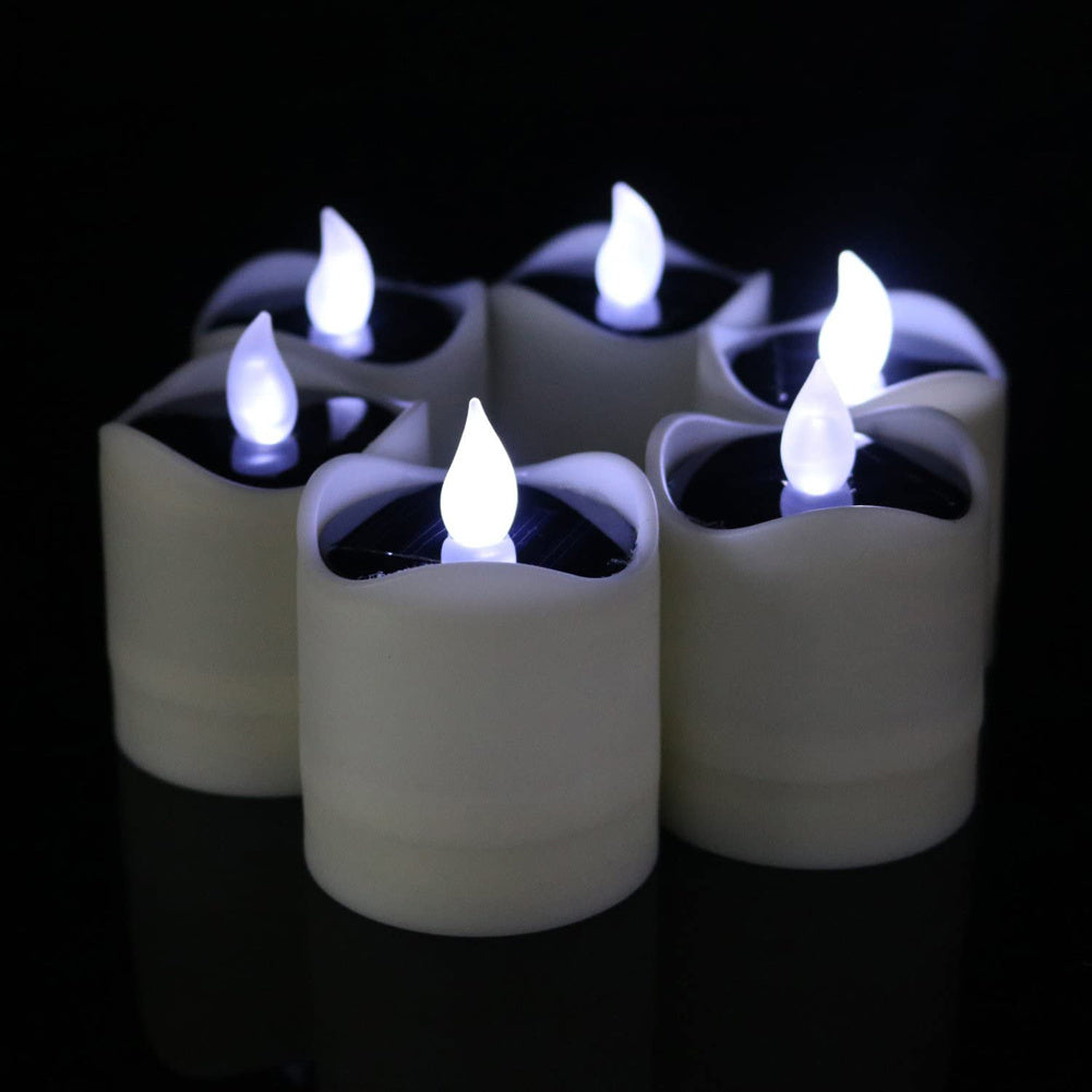 Creative Waterproof Solar Rechargeable Candle Light Home