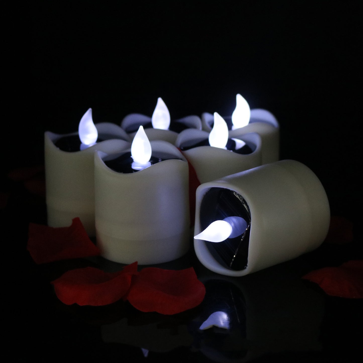 Creative Waterproof Solar Rechargeable Candle Light Home