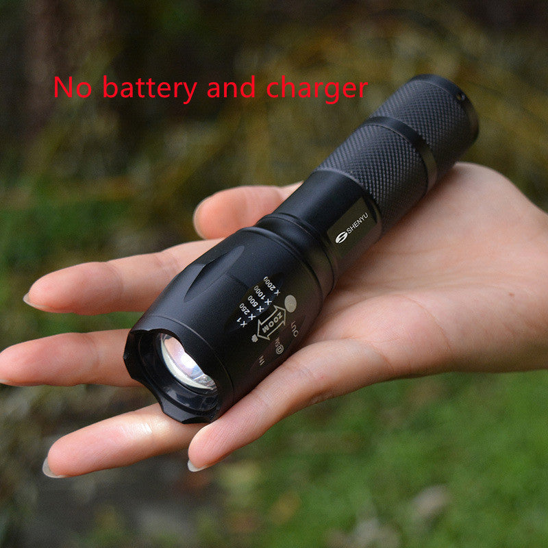 Aluminum Alloy Strong Light Flashlight 18650 Super Bright Outdoor Lighting T6 Flashlight