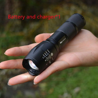 Aluminum Alloy Strong Light Flashlight 18650 Super Bright Outdoor Lighting T6 Flashlight