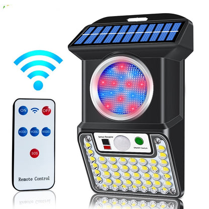 Outdoor LED Solar Body Sensing Wall Lighting Remote Control Light